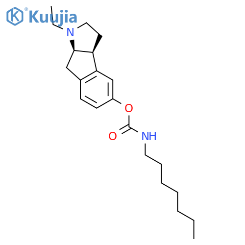 Carbamic acid, heptyl-,1-ethyl-1,2,3,3a,8,8a-hexahydroindeno[2,1-b]pyrrol-5-yl ester, cis- (9CI) structure