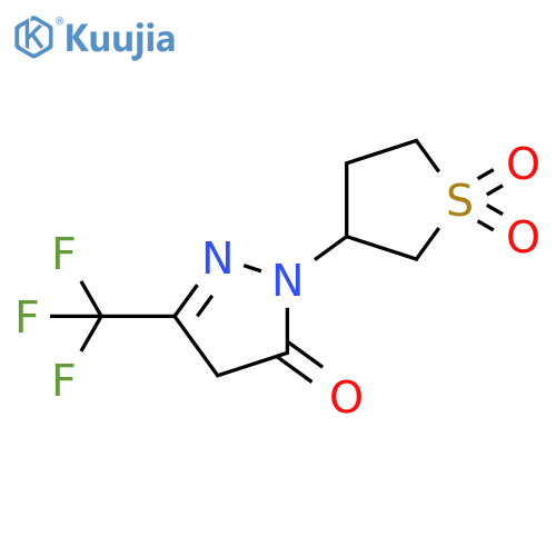 3H-Pyrazol-3-one,2,4-dihydro-2-(tetrahydro-1,1-dioxido-3-thienyl)-5-(trifluoromethyl)- structure