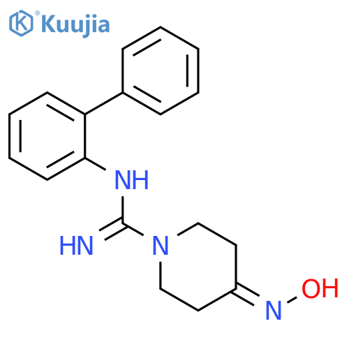 1-Piperidinecarboximidamide, N-[1,1'-biphenyl]-2-yl-4-(hydroxyimino)- structure
