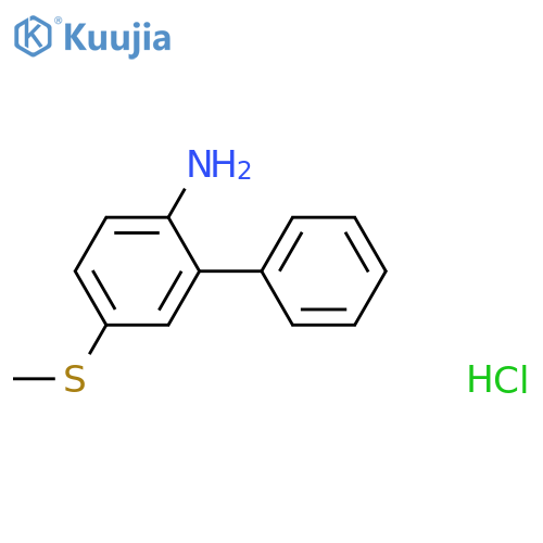 [1,1'-Biphenyl]-2-amine, 5-(methylthio)-, hydrochloride structure
