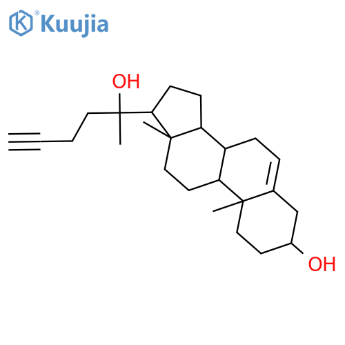 (3β)-26,27-Dinorcholest-5-en-24-yne-3,20-diol structure