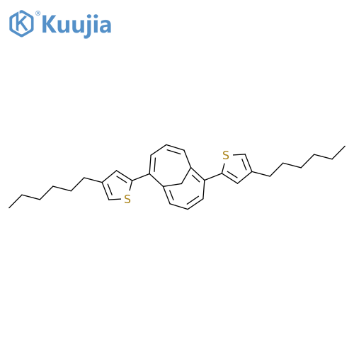Thiophene, 2,2'-bicyclo[4.4.1]undeca-1,3,5,7,9-pentaene-2,7-diylbis[4-hexyl- structure