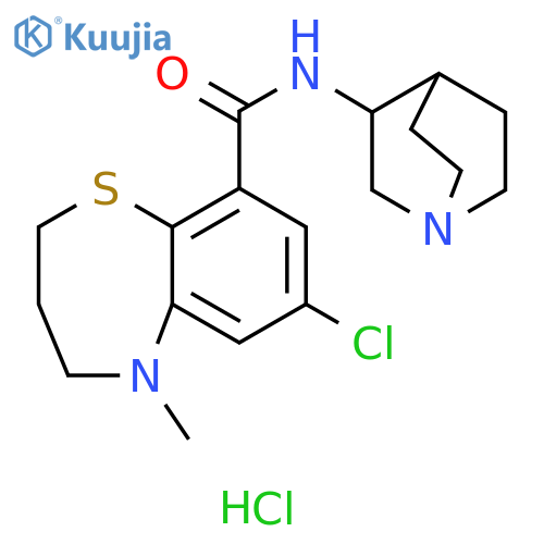 1,5-Benzothiazepine-9-carboxamide,N-1-azabicyclo[2.2.2]oct-3-yl-7-chloro-2,3,4,5-tetrahydro-5-methyl-,dihydrochloride structure