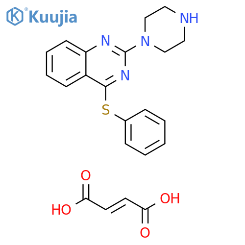 Quinazoline, 4-(phenylthio)-2-(1-piperazinyl)-, (E)-2-butenedioate structure