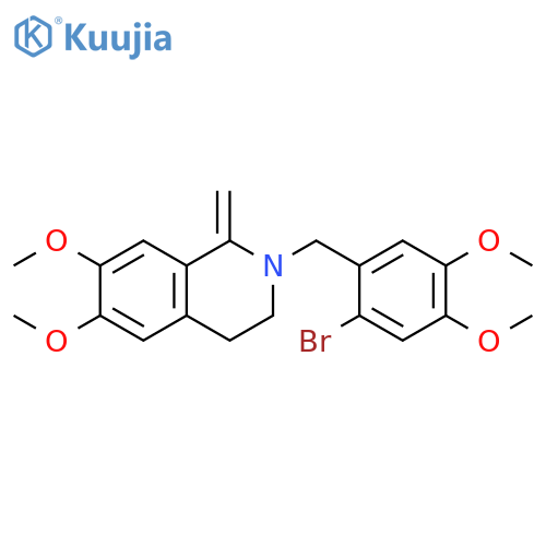 Isoquinoline,2-[(2-bromo-4,5-dimethoxyphenyl)methyl]-1,2,3,4-tetrahydro-6,7-dimethoxy-1-methylene- structure
