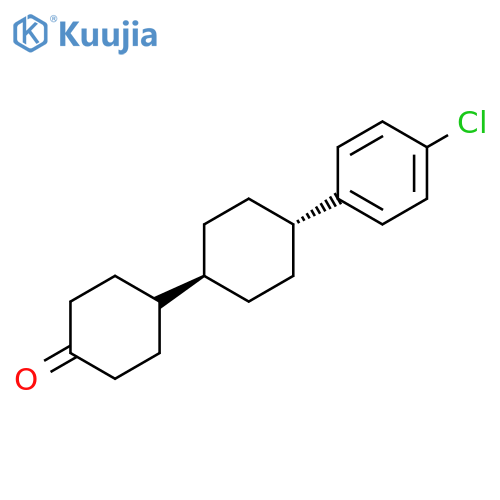 [1,1'-Bicyclohexyl]-4-one, 4'-(4-chlorophenyl)-, trans- structure