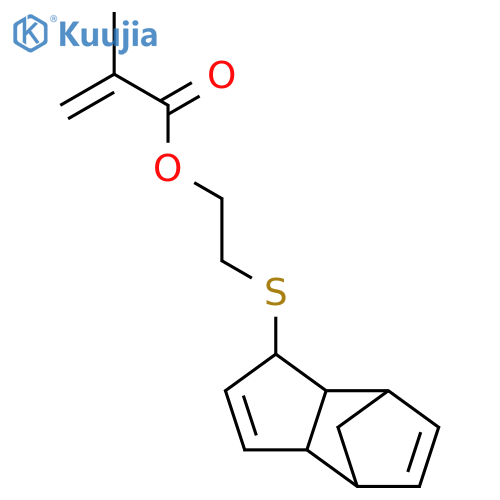 2-Propenoic acid, 2-methyl-,2-[(3a,4,7,7a-tetrahydro-4,7-methano-1H-indenyl)thio]ethyl ester structure