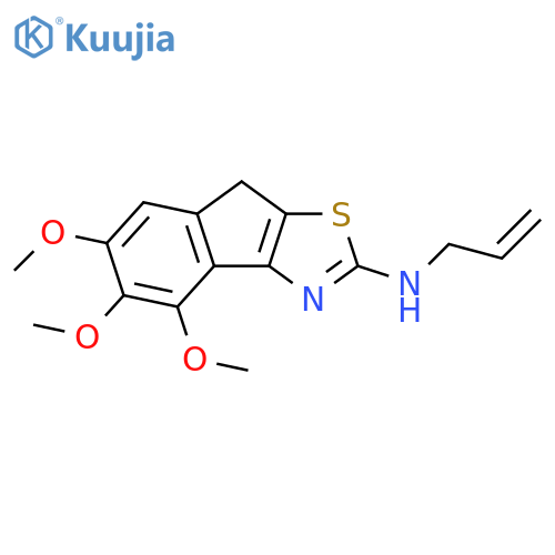 8H-Indeno[1,2-d]thiazol-2-amine, 4,5,6-trimethoxy-N-2-propenyl- structure