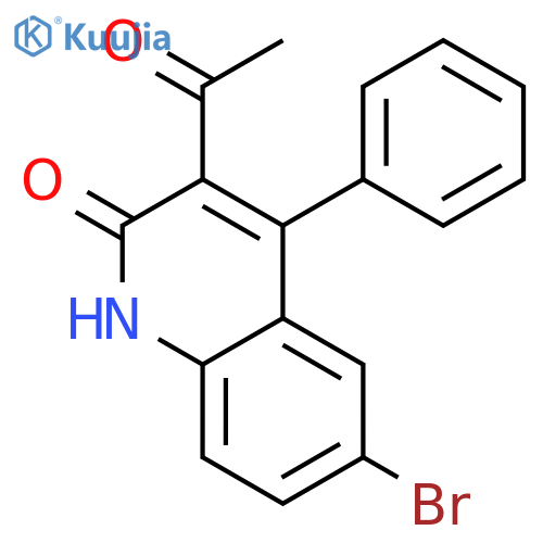 3-acetyl-6-bromo-4-phenyl-1,2-dihydroquinolin-2-one structure