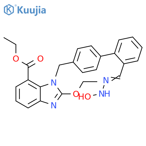 (Z)-Ethyl-2-ethoxy-3-((2'-(N'-hydroxycarbaMiMidoyl) biphenyl-4-yl) Methyl)-3H-benzo[d] iMidazole-4-carboxylate structure