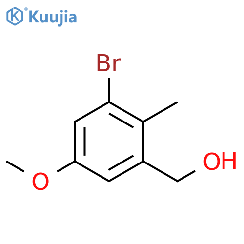 (3-BROMO-5-METHOXY-2-METHYL-PHENYL)-METHANOL structure