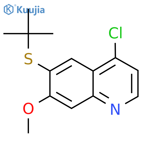 6-(Tert-butylthio)-4-chloro-7-methoxyquinoline structure