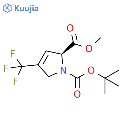 O1-tert-butyl O2-methyl (2S)-4-(trifluoromethyl)-2,5-dihydropyrrole-1,2-dicarboxylate structure