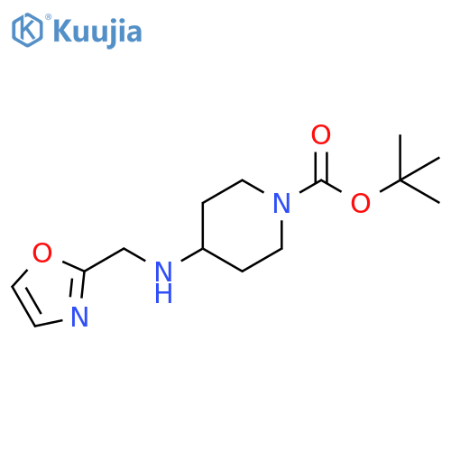tert-butyl 4-{[(1,3-oxazol-2-yl)methyl]amino}piperidine-1-carboxylate structure