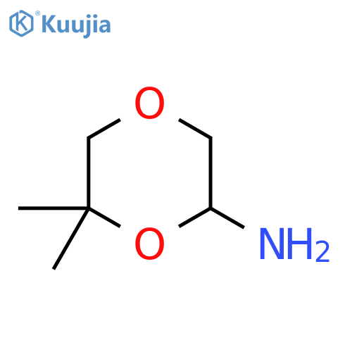 6,6-Dimethyl-1,4-dioxan-2-amine structure