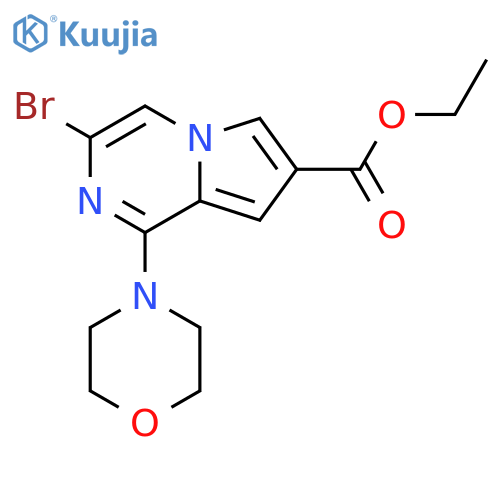 Ethyl 3-bromo-1-morpholinopyrrolo[1,2-A]pyrazine-7-carboxylate structure
