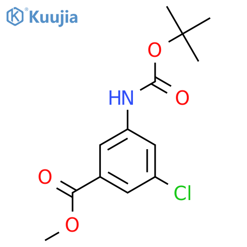 methyl 3-{(tert-butoxy)carbonylamino}-5-chlorobenzoate structure