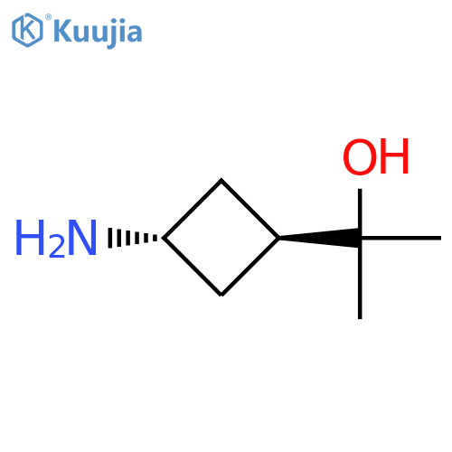 trans-2-(3-aminocyclobutyl)propan-2-ol structure