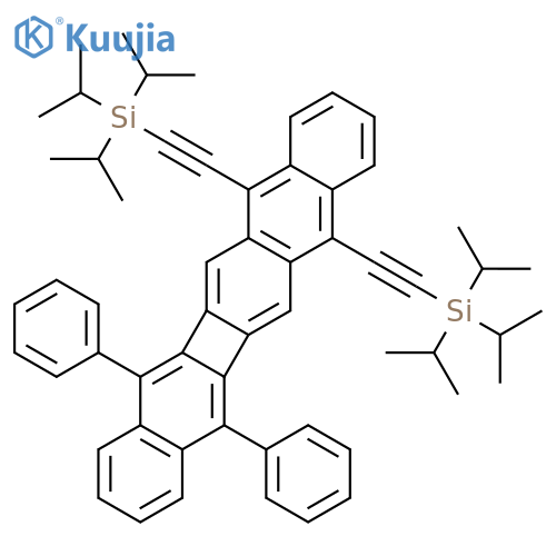 Naphtho[2',3':3,4]cyclobut[1,2-b]anthracene, 5,14-diphenyl-7,12-bis[2-[tris(1-methylethyl)silyl]ethynyl]- structure
