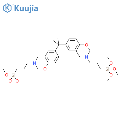 2H-1,3-Benzoxazine, 6,6'-(1-methylethylidene)bis[3,4-dihydro-3-[3-(trimethoxysilyl)propyl]- structure