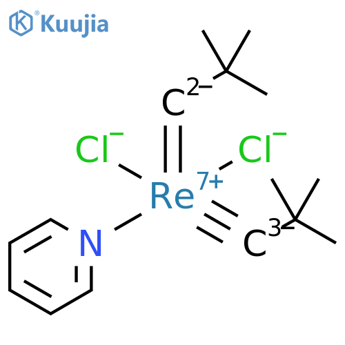 Rhenium, dichloro(2,2-dimethylpropylidene)(2,2-dimethylpropylidyne)(pyridine)- (9CI) structure