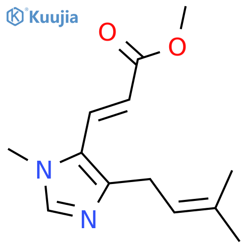 2-Propenoic acid,3-[1-methyl-4-(3-methyl-2-buten-1-yl)-1H-imidazol-5-yl]-, methyl ester, (2E)- structure