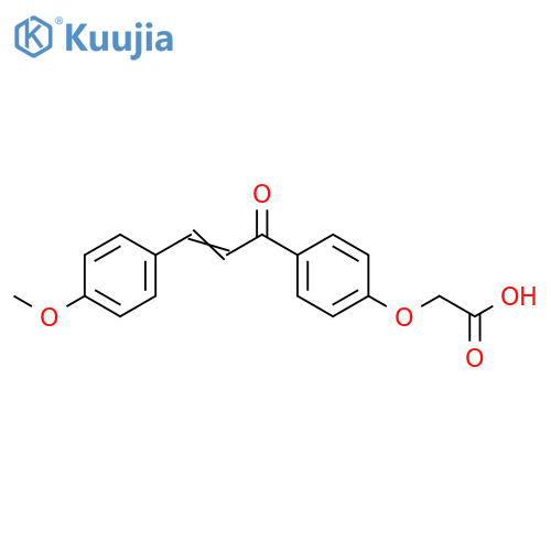 Acetic acid, [4-[3-(4-methoxyphenyl)-1-oxo-2-propenyl]phenoxy]- structure