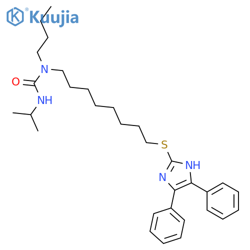 Urea,N-butyl-N-[8-[(4,5-diphenyl-1H-imidazol-2-yl)thio]octyl]-N'-(1-methylethyl)- structure