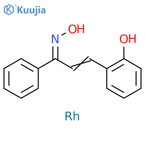 2-Propen-1-one, 3-(2-hydroxyphenyl)-1-phenyl-, oxime, rhodium(3+) salt(3:1) structure
