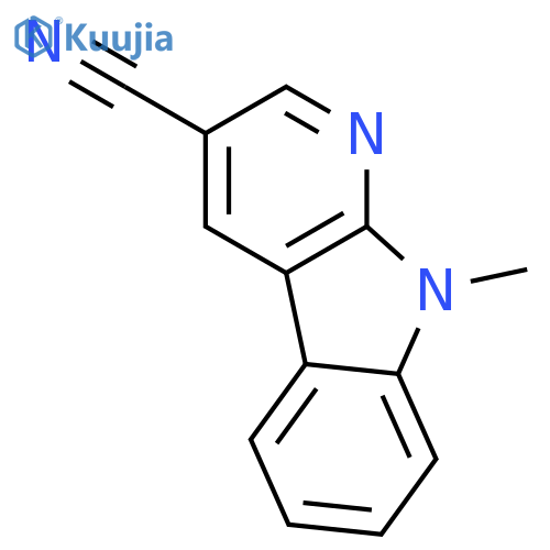 9H-Pyrido[2,3-b]indole-3-carbonitrile, 9-methyl- structure