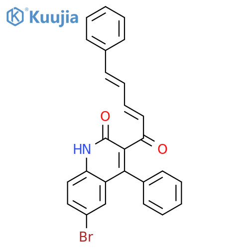 6-bromo-4-phenyl-3-[(2E,4E)-5-phenylpenta-2,4-dienoyl]-1,2-dihydroquinolin-2-one structure