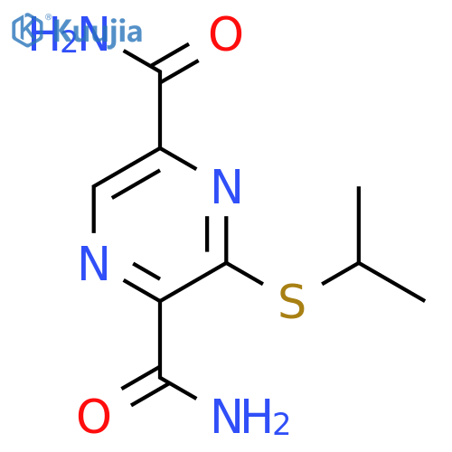 2,5-Pyrazinedicarboxamide, 3-[(1-methylethyl)thio]- structure