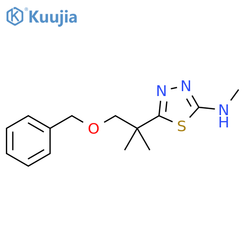 1,3,4-Thiadiazol-2-amine,5-[1,1-dimethyl-2-(phenylmethoxy)ethyl]-N-methyl- structure