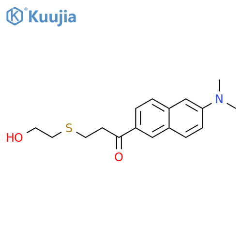 1-Propanone,1-[6-(dimethylamino)-2-naphthalenyl]-3-[(2-hydroxyethyl)thio]- structure