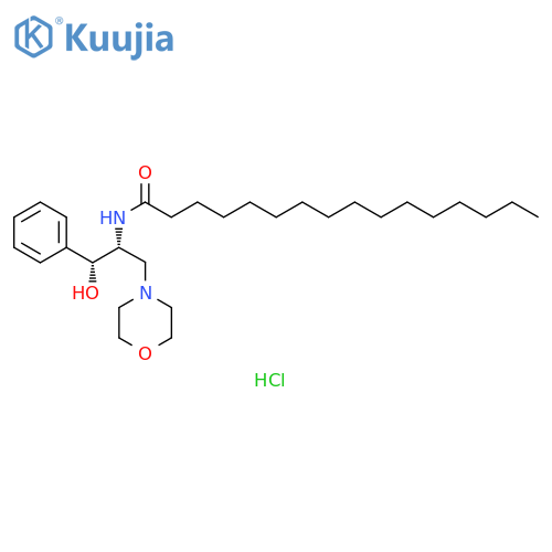 [R-(R*,R*)]-N-[2-hydroxy-1-(4-morpholinylmethyl)-2-phenylethyl]-hexadecanamide,monohydrochloride structure