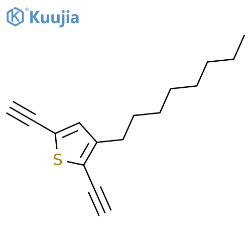 Thiophene, 2,5-diethynyl-3-octyl- structure
