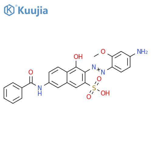 2-Naphthalenesulfonic acid,3-[(4-amino-2-methoxyphenyl)azo]-7-(benzoylamino)-4-hydroxy- structure