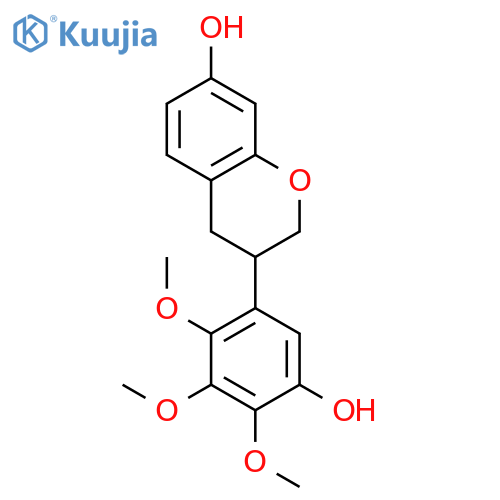 2H-1-Benzopyran-7-ol,3,4-dihydro-3-(5-hydroxy-2,3,4-trimethoxyphenyl)-, (R)- structure