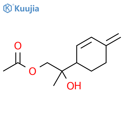 1,2-Propanediol, 2-(4-methylene-2-cyclohexen-1-yl)-, 1-acetate structure