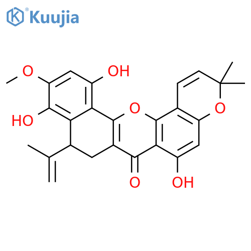3H,7H-Benzo[c]pyrano[3,2-h]xanthen-7-one,8,9-dihydro-6,10,13-trihydroxy-11-methoxy-3,3-dimethyl-9-(1-methylethenyl)-(9CI) structure