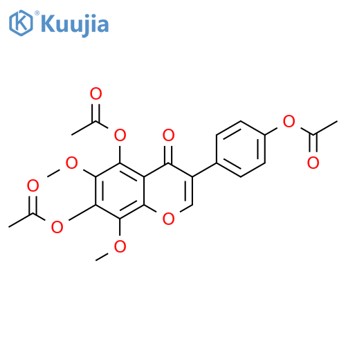 4H-1-Benzopyran-4-one,5,7-bis(acetyloxy)-3-[4-(acetyloxy)phenyl]-6,8-dimethoxy- structure