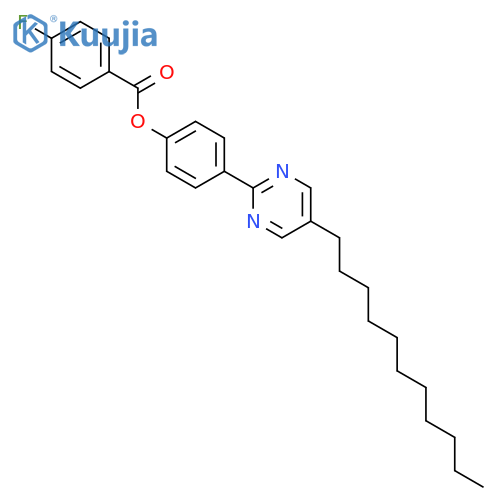 Benzoic acid, 4-fluoro-, 4-(5-undecyl-2-pyrimidinyl)phenyl ester structure