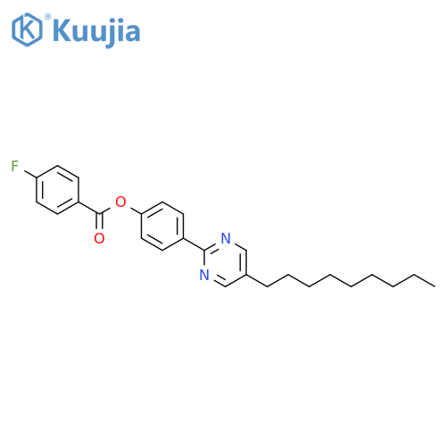 Benzoic acid, 4-fluoro-, 4-(5-nonyl-2-pyrimidinyl)phenyl ester structure