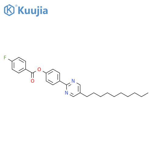 Benzoic acid, 4-fluoro-, 4-(5-decyl-2-pyrimidinyl)phenyl ester structure