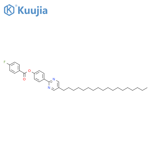 Benzoic acid, 4-fluoro-, 4-(5-octadecyl-2-pyrimidinyl)phenyl ester structure