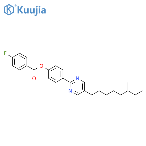 Benzoic acid, 4-fluoro-, 4-[5-(6-methyloctyl)-2-pyrimidinyl]phenyl ester structure