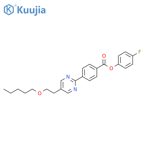 Benzoic acid, 4-[5-[2-(pentyloxy)ethyl]-2-pyrimidinyl]-, 4-fluorophenylester structure