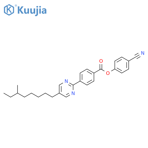 Benzoic acid, 4-[5-(6-methyloctyl)-2-pyrimidinyl]-, 4-cyanophenyl ester structure