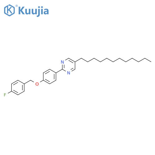 Pyrimidine, 5-dodecyl-2-[4-[(4-fluorophenyl)methoxy]phenyl]- structure