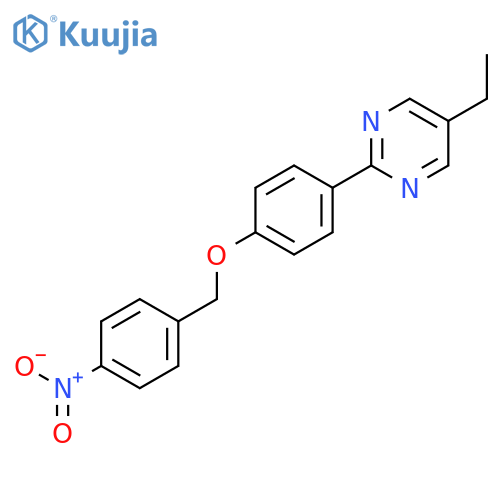Pyrimidine, 5-ethyl-2-[4-[(4-nitrophenyl)methoxy]phenyl]- structure